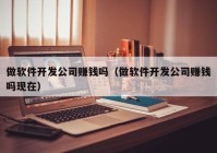 做软件开发公司赚钱吗（做软件开发公司赚钱吗现在）